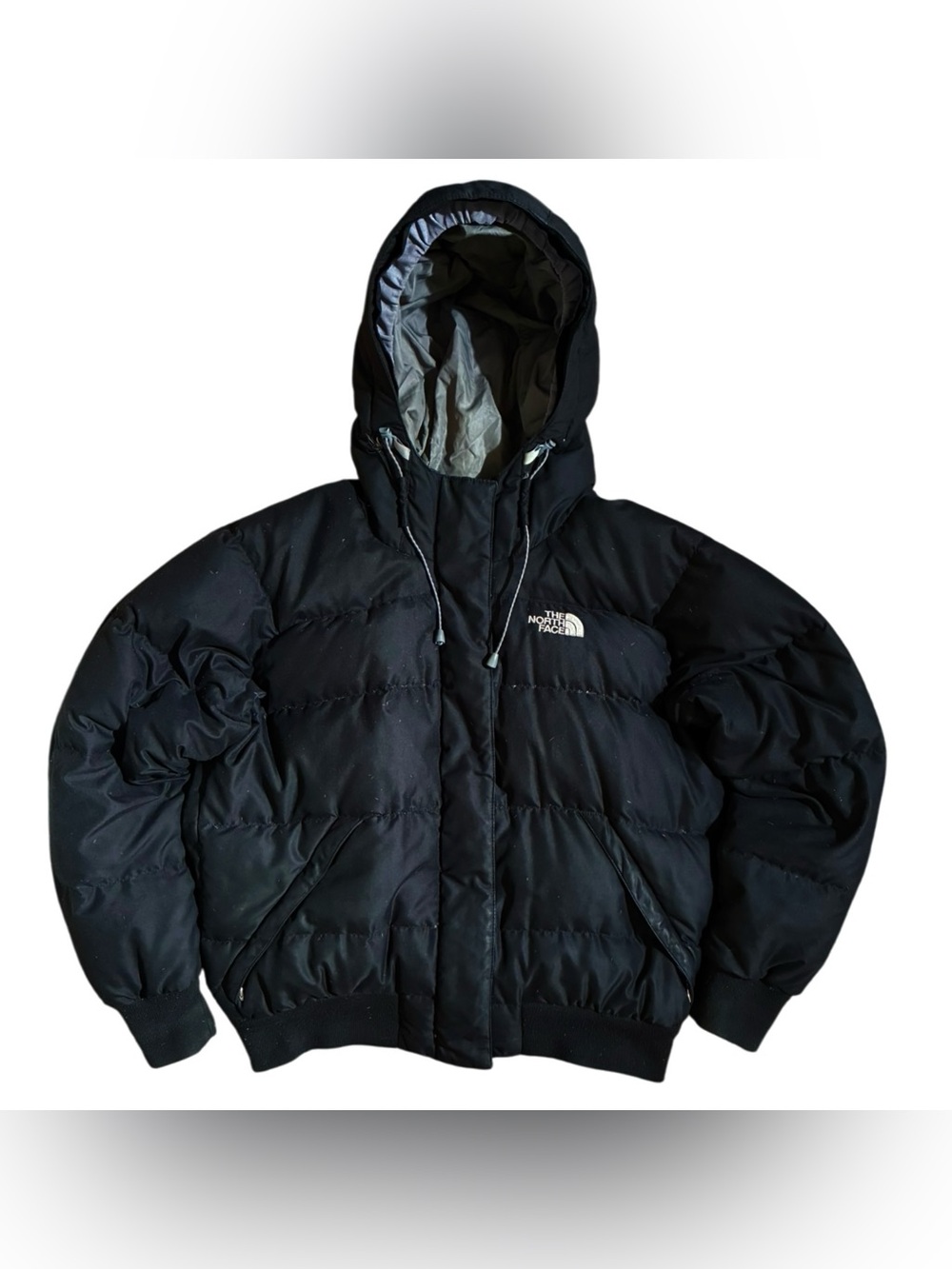 The North Face 550 Hooded Puffer Bomber Jacket
